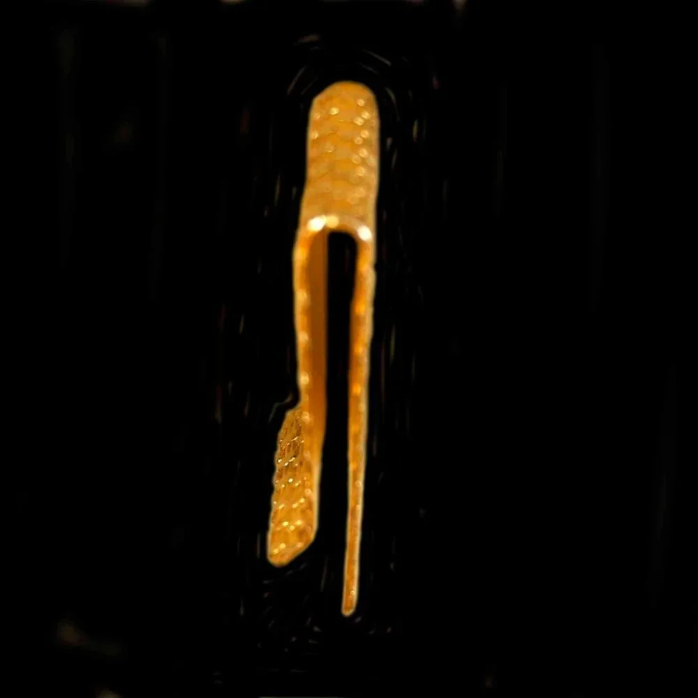 GOLD TONE BASKET WEAVE MONEY CLIP - M$TDK1